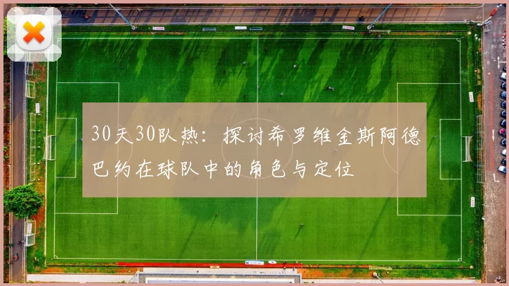 30天30队热：探讨希罗维金斯阿德巴约在球队中的角色与定位